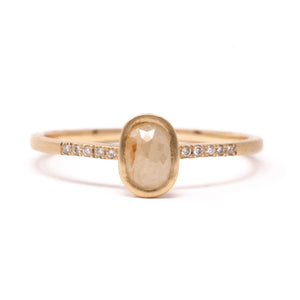 Serine Peace Opaque Diamond Pave Ring