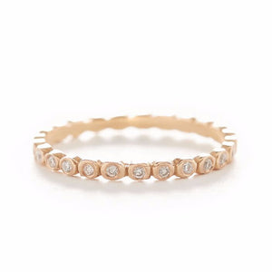 Dewdrop Small Diamond Band _ Rose Gold
