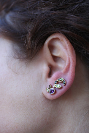 Aubergine Bloom Stud Earrings