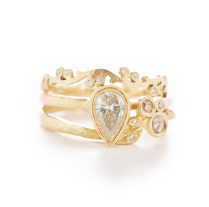 To the Point Pear Diamond Ring