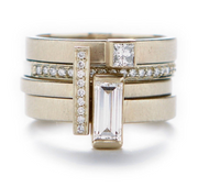 Stacking Baguette Large White Diamond