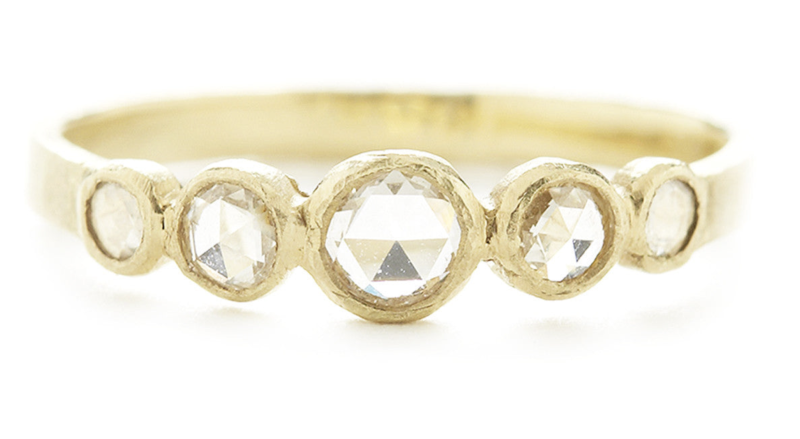 Graduated Five Dot Diamond Ring