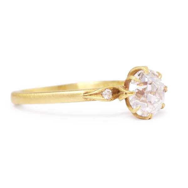 Lotus and Petal Diamond Ring