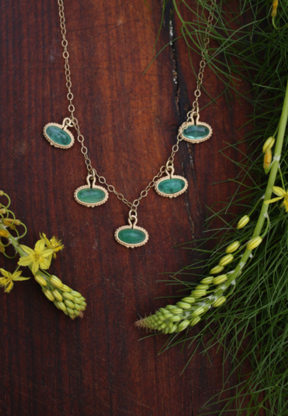 Clover Emerald Necklace