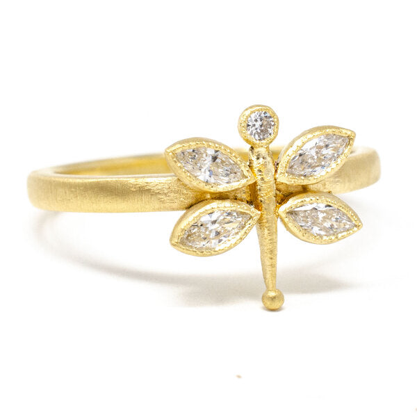 Diamond Dragonfly Ring II
