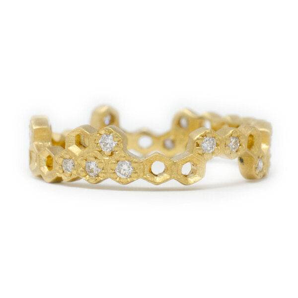 Honeycomb Petite  Diamond Band