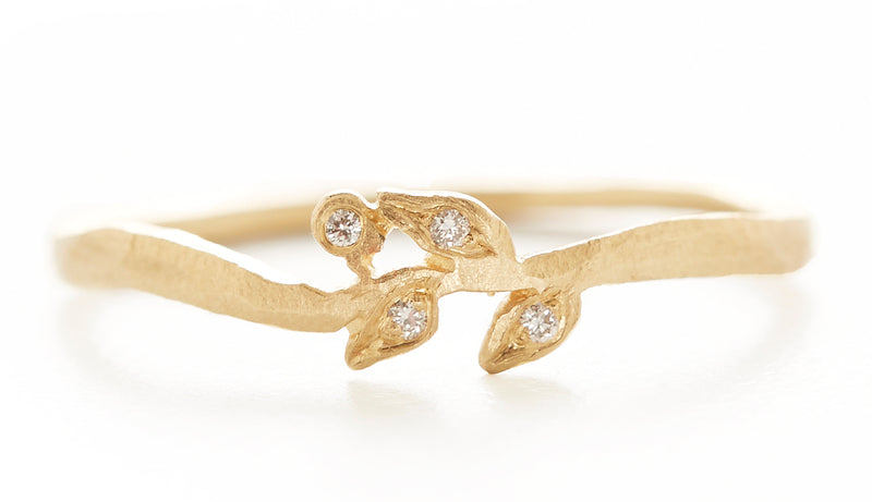 Vine Diamond Petal Ring