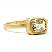 Golden Green Diamond Ring