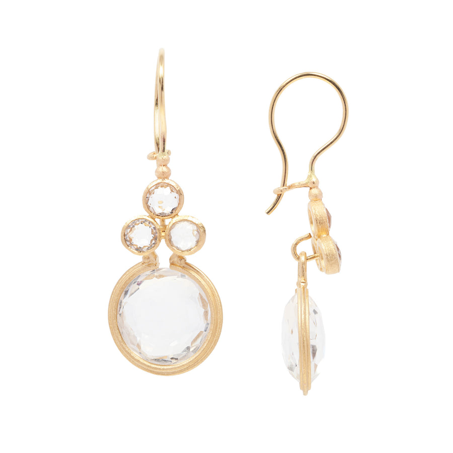 Clover Cluster Quarts Drop Earrings