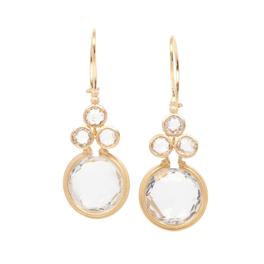 Clover Cluster Quarts Drop Earrings