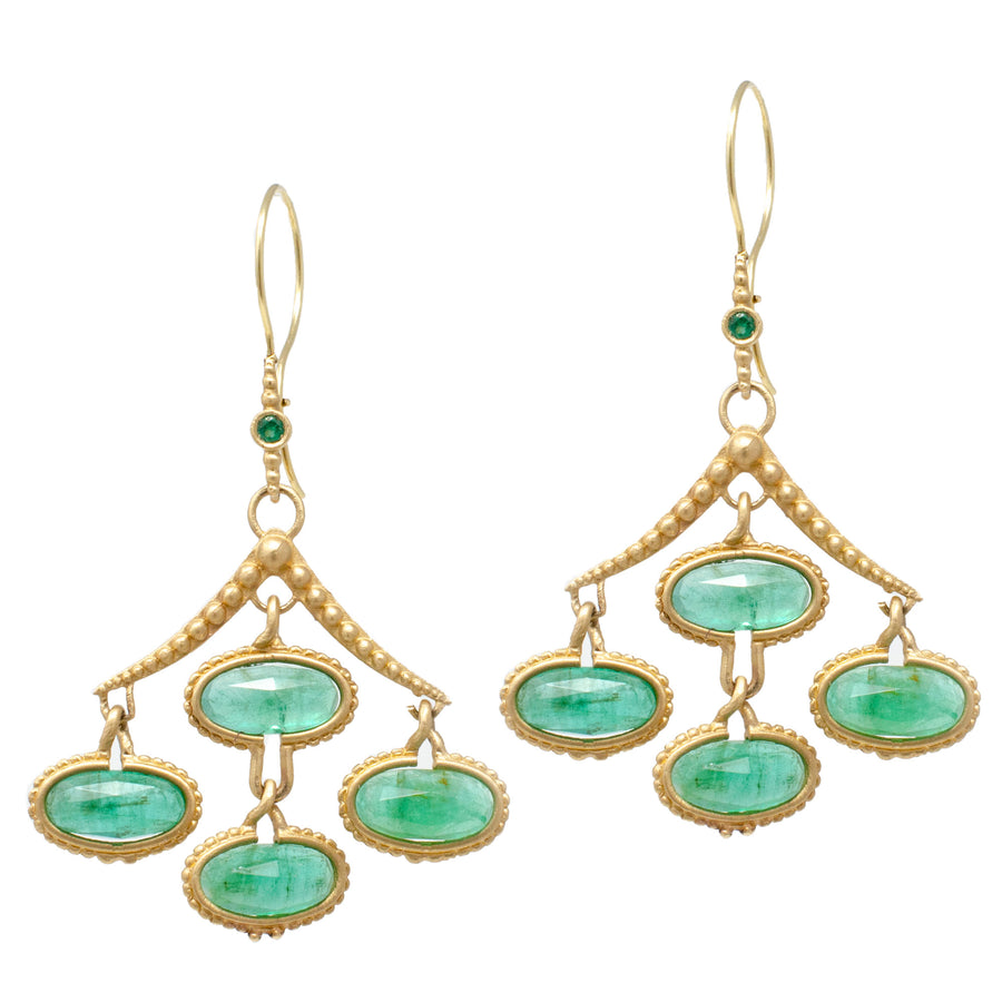 Cleopatra's Tears Emerald Earrings
