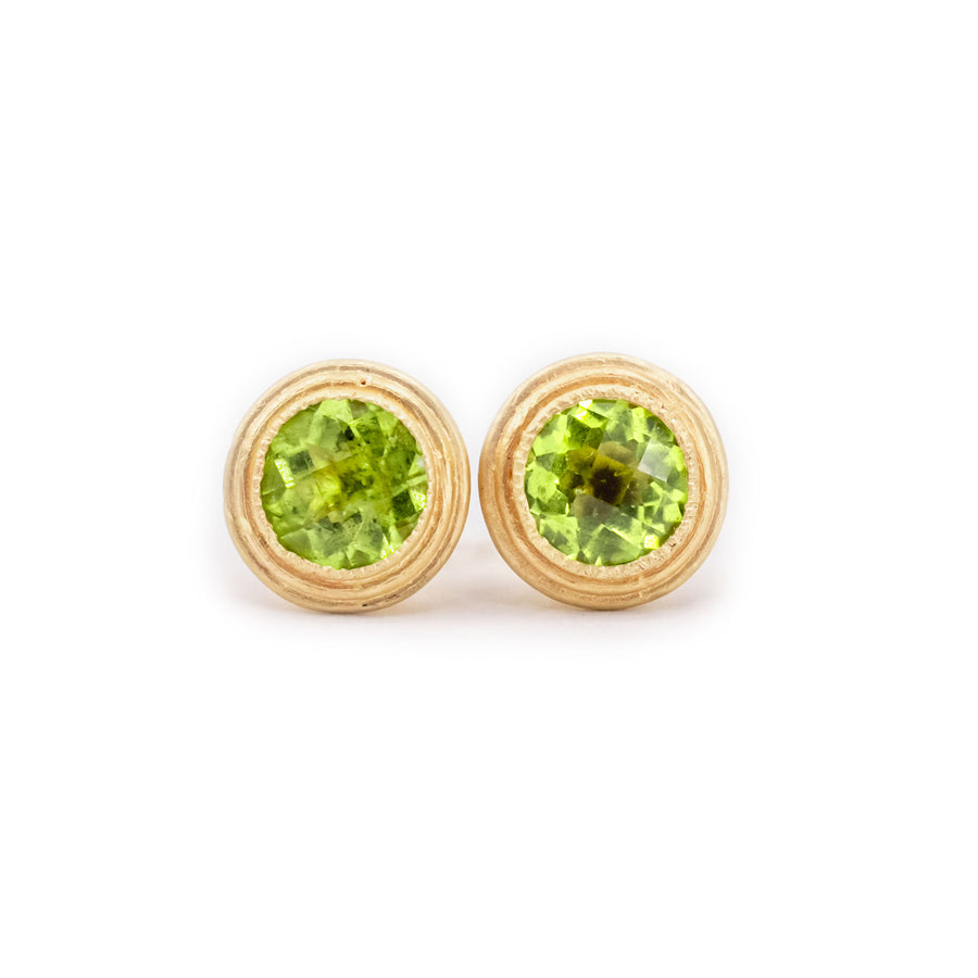 Classic Clover Stud Peridot Earrings