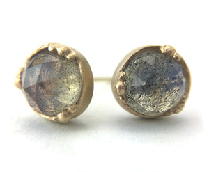 Dewdrop Labradorite Stud Earrings