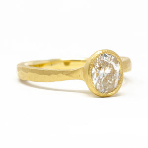 Etruscan Oval Cut Diamond Ring