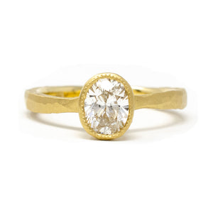 Etruscan Oval Cut Diamond Ring