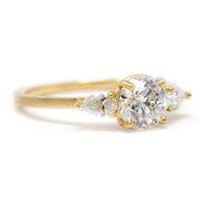 Facet Three Stone Diamond Ring