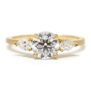 Facet Three Stone Diamond Ring