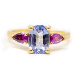 Facet Sapphire Garnet Ring