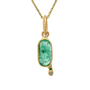 Fault Line Drip Emerald Necklace
