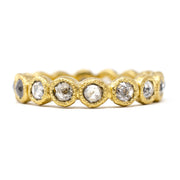 Salt and Pepper Diamond  Beads Ring