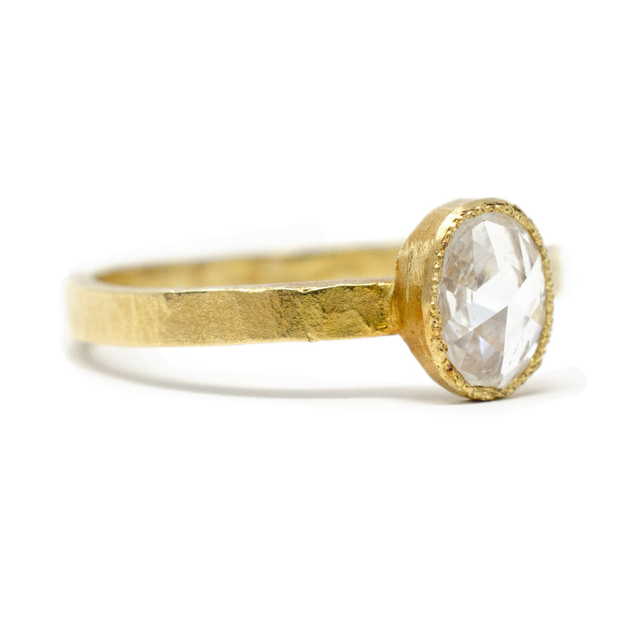 Hewn Oval Diamond Ring