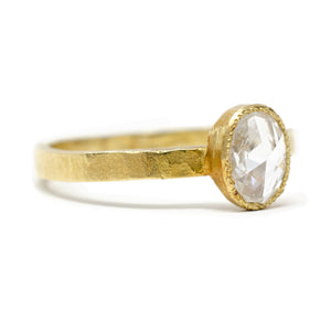 Hewn Oval Diamond Ring
