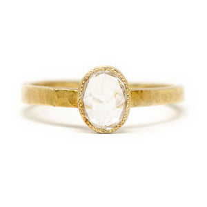 Hewn Oval Diamond Ring