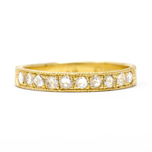 Classic Milgrain Rose Cut Eternity Band