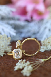 Blossom Ring with Lab Diamond