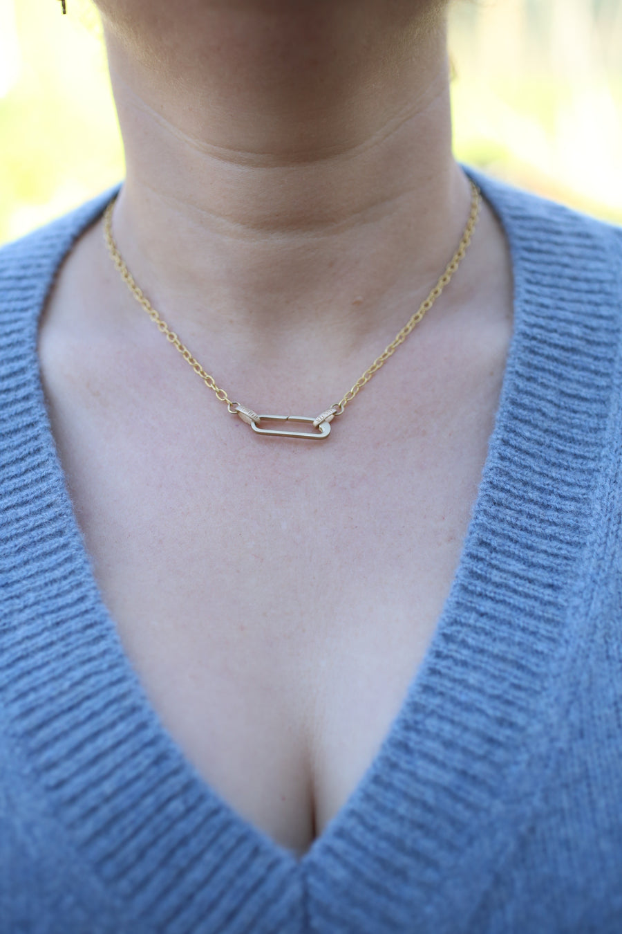 Medium Cable Twist Chain with Paperclip Spring Bale_18"