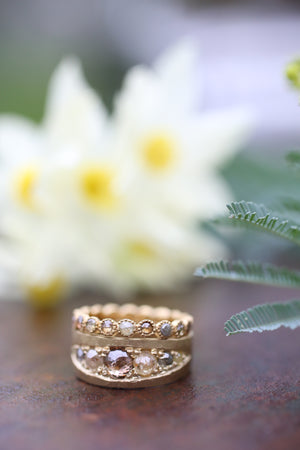 Jeweled Rosecut Diamond Ring