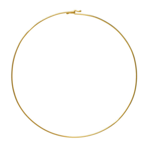 14k yellow gold torque necklace