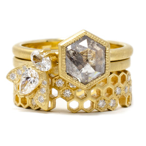 Honeycomb Diamond Band