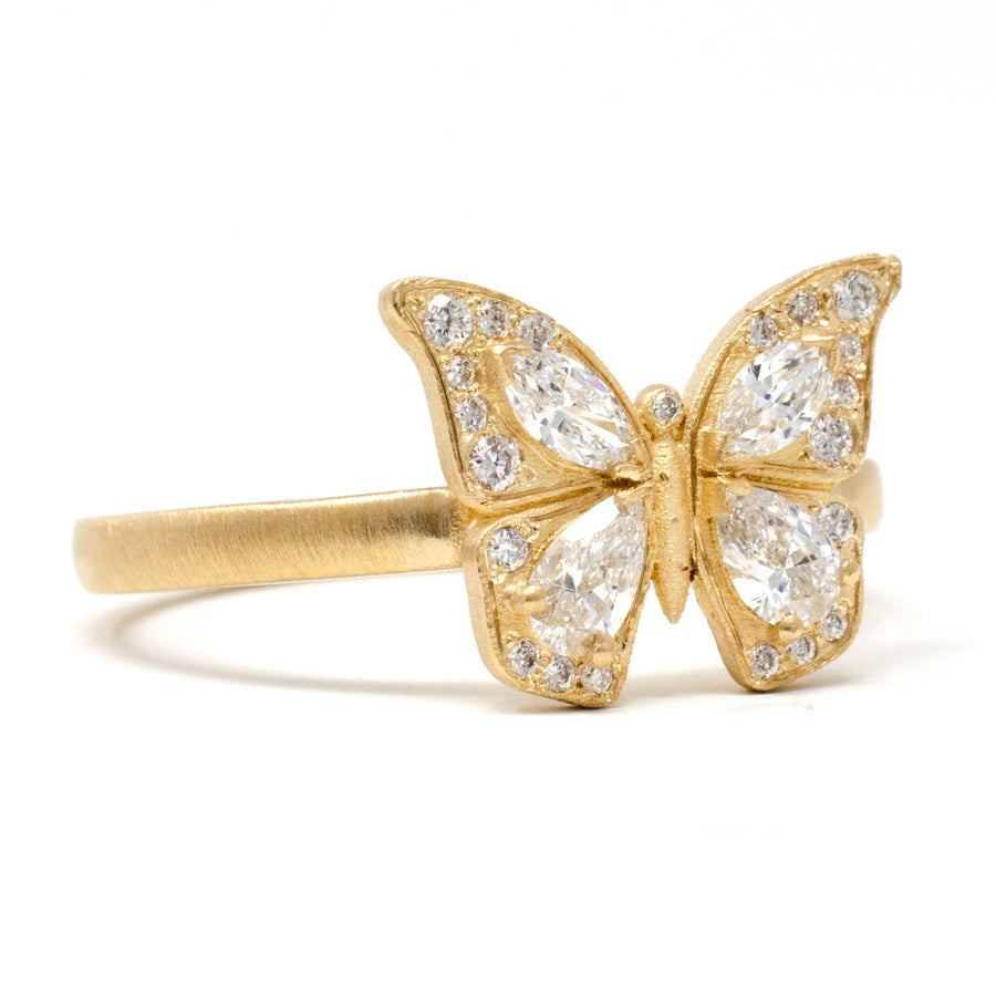 Glorious Diamond Butterfly Ring