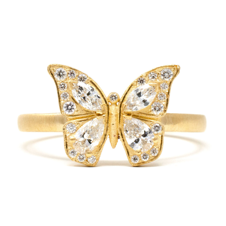 Glorious Diamond Butterfly Ring
