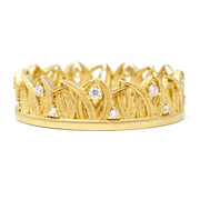 Blades of Grass Diamond Dewdrop Band