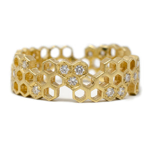 Honeycomb Diamond Band