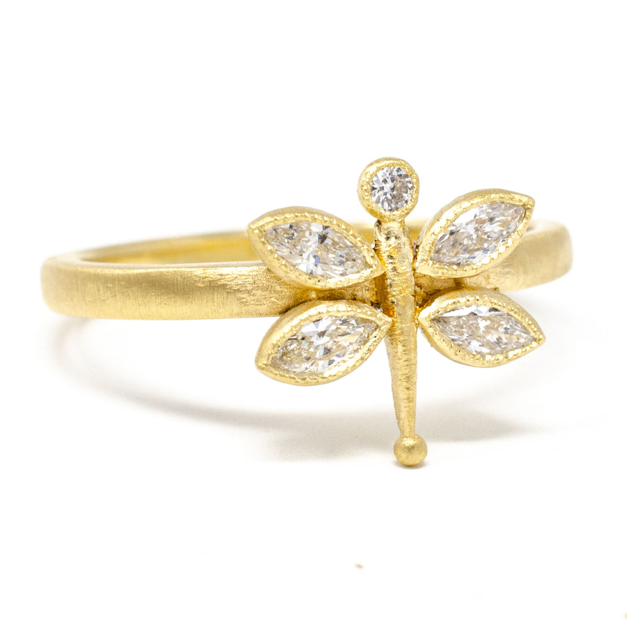 Diamond Dragonfly Ring II