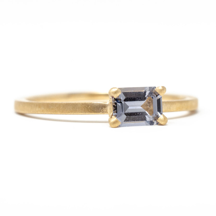 Stacking Grey Spinel Horizontal Ring