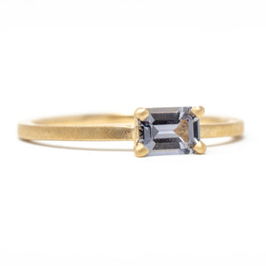 Stacking Grey Spinel Horizontal Ring