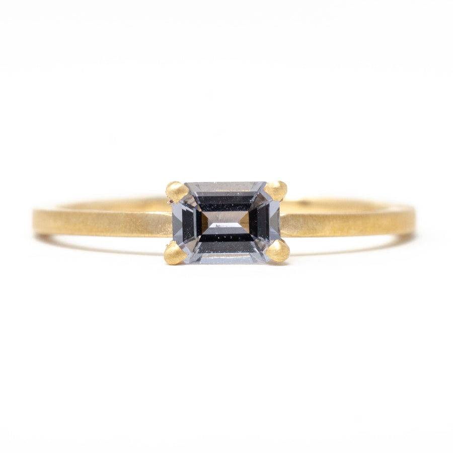 Stacking Grey Spinel Horizontal Ring