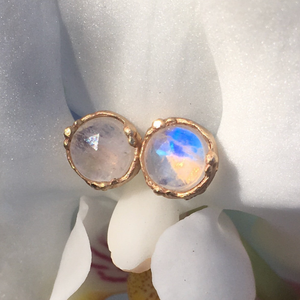 Dewdrop Moonstone Stud Earrings