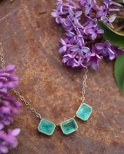 Too Good Trinity Emerald Necklace