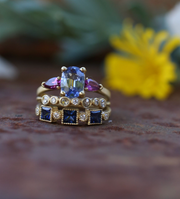 Facet Sapphire Garnet Ring