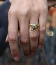 Vine Diamond Petal Ring