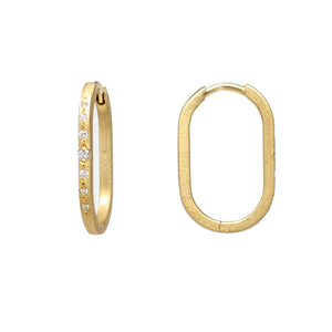 Tine Oval Hoop Earrings