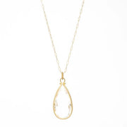 Clover Pear Quartz Charm