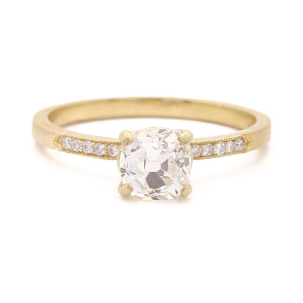 Classic Prong Set with  Pave Shank