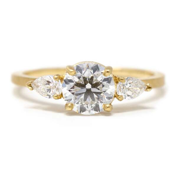 Facet Three Stone Lab Diamond Ring