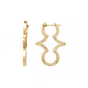 Spare No Spear Diamond  Hoop Earrings